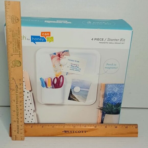 Perch By Honey Can Do 4 Piece Starter Kit New Magnetic Wall Mount Kit - Picture 1 of 7